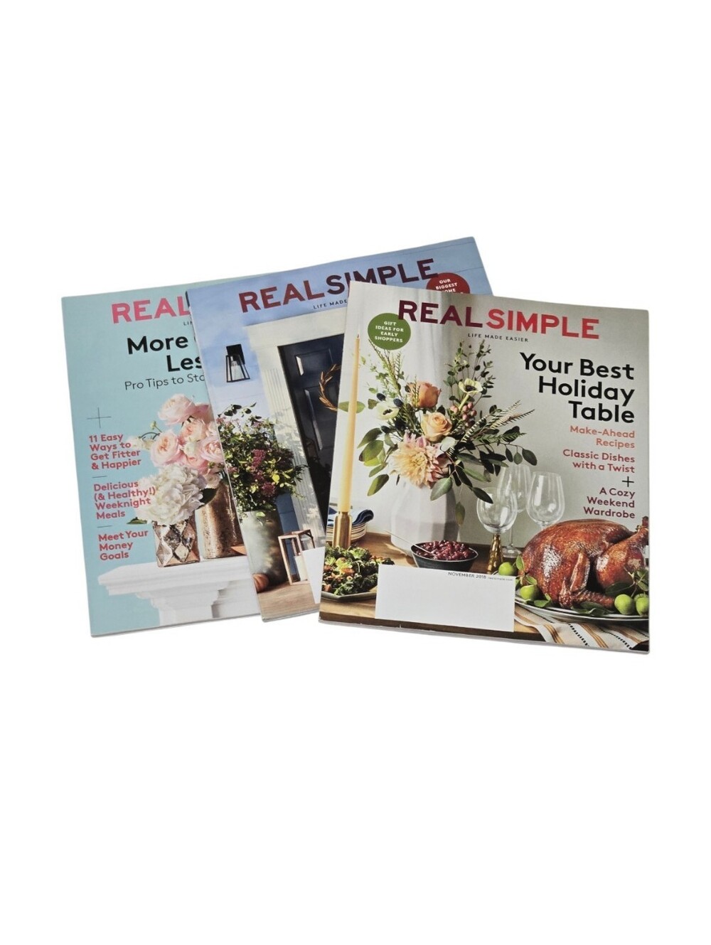 Real Simple Magazine Lot 3 Issues